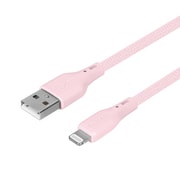 編込みシリコンケーブル Type-A to Lightning 1.5m ケーブルバンド付 サクラピンク OWZ-CBSRLA15-PKA