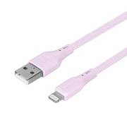 編込みシリコンケーブル Type-A to Lightning 1.5m ケーブルバンド付 ライラックパープル OWZ-CBSRLA15-PUA