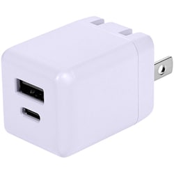 AC充電器 PD20W Type-C×1/Type-A×1ポート ライラックパープル OWZ-APD20A1C1R-PUA