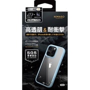 NI-D1-16CS0109 [iPhone 16 Pro用 TPUフレーム＋PCケース ブルー 高透明ガラスフィルムセット]