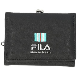 flgmwallet [FIS-0762 FILA フィラ がま口コンパクト財布 財布 スタッドロゴBK]