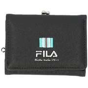 flgmwallet [FIS-0762 FILA フィラ がま口コンパクト財布 財布 スタッドロゴBK]