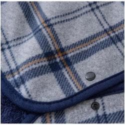 trygoods53 [着る毛布 ボタン付きチェック柄ブランケット ブランケット BL/GY]