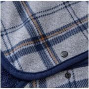 trygoods53 [着る毛布 ボタン付きチェック柄ブランケット ブランケット BL/GY]