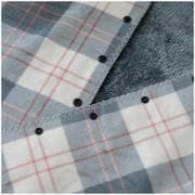 trygoods54 [着る毛布 ボタン付きチェック柄ブランケット 50×160cm ブランケット ブルーxブラウン系チェック]