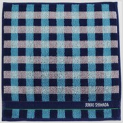 115131-0003-01 [ジュンコシマダ 紳士タオル ブロックチェック ブルー]