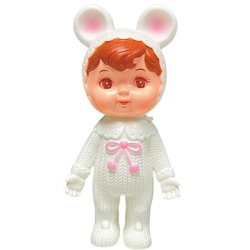 なかよしチャーミーちゃん ソフビ人形 クマミミ うさぎ 白 WD.YoR2 [対象年齢：6歳～]