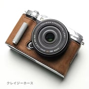富士フイルム X-M5用 本革ケース ヴィンテージ風 メタルグリップ付 クレイジーホース PTBF002