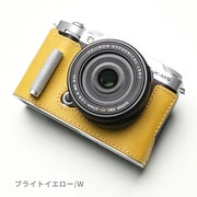 富士フイルム X-M5用 本革ケース クラシック メタルグリップ付 ビビッドイエロー PTBF006
