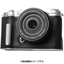富士フイルム X-M5用 本革ケース クラシック メタルグリップ付 ブラック PTBF008