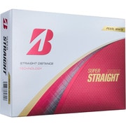SUPER STRAIGHT パールホワイト 2025年モデル T5GX [ゴルフボール 1ダース 12球入り]