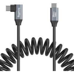 USB-C（ストレート）からUSB-C（角度付き） コイルデータケーブル SR4792