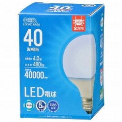 LED電球ボール電球形E26 40形相当 G80昼光色 LDG4D 8AG6