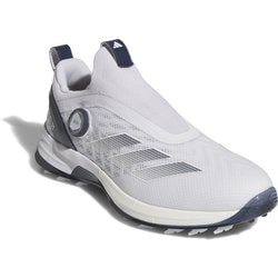アディゼロ ゼッドジー 25 ボア メンズ ゴルフシューズ スパイクレス BOAダイヤル 25.0cm Cloud White / Collegiate Navy / Dash Grey 2025年モデル JI0863