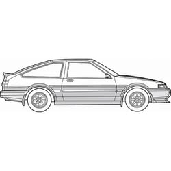 峠シリーズ No.3 EX-1 1/24 トヨタ ハチロクトレノAE86 カーボンボンネットデカール付 [組立式プラスチックモデル]