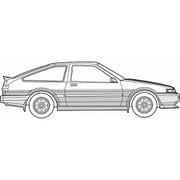 峠シリーズ No.3 EX-1 1/24 トヨタ ハチロクトレノAE86 カーボンボンネットデカール付 [組立式プラスチックモデル]