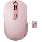 ワイヤレスマウス Bluetooth/無線2.4GHz両対応 静音 6ボタン ファンクションボタン搭載 充電式 2台マルチペアリング 左右対称 OSMOD ピンク M-MY35MBSPN