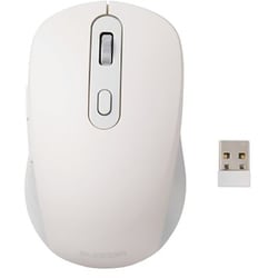 ワイヤレスマウス Bluetooth/無線2.4GHz両対応 静音 6ボタン ファンクションボタン搭載 充電式 2台マルチペアリング 左右対称 OSMOD ホワイト M-MY35MBSWH