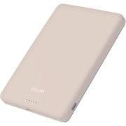 calonマグネット付 ワイヤレスモバイルバッテリー 5000mAh 薄型設計 2台同時充電 トープ RLI050WCC15W01TA