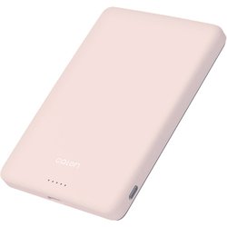 calonマグネット付 ワイヤレスモバイルバッテリー 5000mAh 薄型設計 2台同時充電 スモーキーピンク RLI050WCC15W01SPK