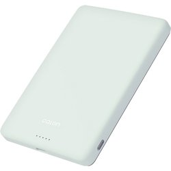 calonマグネット付 ワイヤレスモバイルバッテリー 5000mAh 薄型設計 2台同時充電 スモーキーブルー RLI050WCC15W01SBL