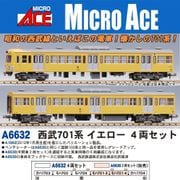 A6632 Nゲージ完成品 西武701系 イエロー 4両セット [鉄道模型]