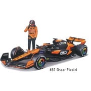 BUR28040P 1/24 マクラーレン F1 チーム MCL38（2024） No.81 O.ピアストリ （ウィンドウボックス：ドライバーフィギア付） [ダイキャストミニカー]