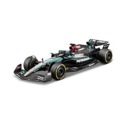 BUR38209R 1/43 メルセデス-AMG ペトロナス F1チーム W15（2024） Eパフォーマンス No.63 G.ラッセル ヘルメット付（クリアケース） [ダイキャストミニカー]