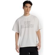Oversized T-shirt メンズ フィットネス 半袖シャツ SEA SALT with SILVER Lサイズ AMT51509