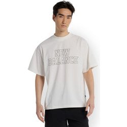 Oversized T-shirt メンズ フィットネス 半袖シャツ SEA SALT with SILVER Sサイズ AMT51509