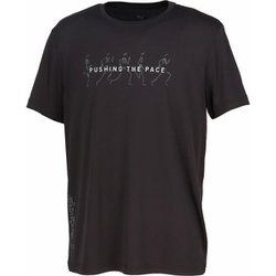 グラフィックランニングイラストレーション半袖Tシャツ メンズ ランニングウェア シャツ （51） Lサイズ 527293