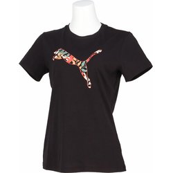 GRAPHICS フローラル キャット ロゴ レディース フィットネス ヨガ シャツ （01） Sサイズ 687710