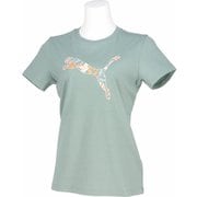 GRAPHICS フローラル キャット ロゴ レディース フィットネス ヨガ シャツ (30) Mサイズ 687710