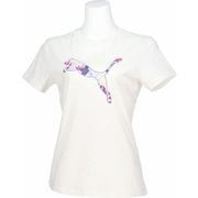 GRAPHICS フローラル キャット ロゴ レディース フィットネス ヨガ シャツ (02) Mサイズ 687710