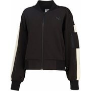 トレーニングトレインエッジニット レディース フィットネス ヨガ ジャケット PUMA Black(01) Mサイズ 527017