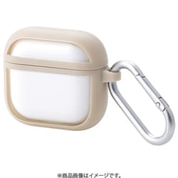 AirPods 4 ケース 耐衝撃 カバー ワイヤレス/MagSafe 充電対応 衝撃吸収 落下防止 カラビナ付 TOUGH SLIM LITE カフェオレ AVA-AP06TSLFCBE