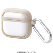 AirPods 4 ケース 耐衝撃 カバー ワイヤレス/MagSafe 充電対応 衝撃吸収 落下防止 カラビナ付 TOUGH SLIM LITE カフェオレ AVA-AP06TSLFCBE