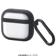 AirPods 4 ケース 耐衝撃 カバー ワイヤレス/MagSafe 充電対応 衝撃吸収 落下防止 カラビナ付 TOUGH SLIM LITE ブラック AVA-AP06TSLFCBK