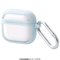 AirPods 4 ケース 耐衝撃 カバー ワイヤレス/MagSafe 充電対応 衝撃吸収 落下防止 カラビナ付 TOUGH SLIM LITE ブルー AVA-AP06TSLFCBU