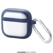 AirPods 4 ケース 耐衝撃 カバー ワイヤレス/MagSafe 充電対応 衝撃吸収 落下防止 カラビナ付 TOUGH SLIM LITE ネイビー AVA-AP06TSLFCNV