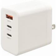 USB急速充電器 USB PD(パワーデリバリー)/QC(クイックチャージ)対応 66W USB-C×2/USB-A×1 PD-PPS GaN採用 折りたたみプラグ MAV-AP66W-W