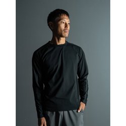 ロジャーL/S Tシャツ メンズ フィットネス 長袖シャツ ブラック（K01） Mサイズ SU-T769