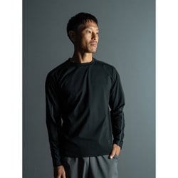 ロジャーL/S Tシャツ メンズ フィットネス 長袖シャツ ブラック（K01） Lサイズ SU-T769