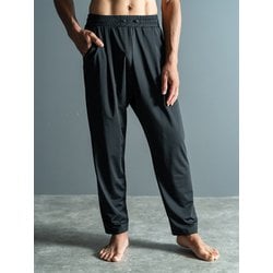 ダニエルロングパンツ メンズ フィットネス ヨガ ロングパンツ ブラック（K01） Lサイズ SU-P667