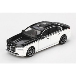 MGT00959-R 1/64 BMW i7 xDrive60 アルピンホワイト/ブラックサファイア（右ハンドル） [ダイキャストミニカー]