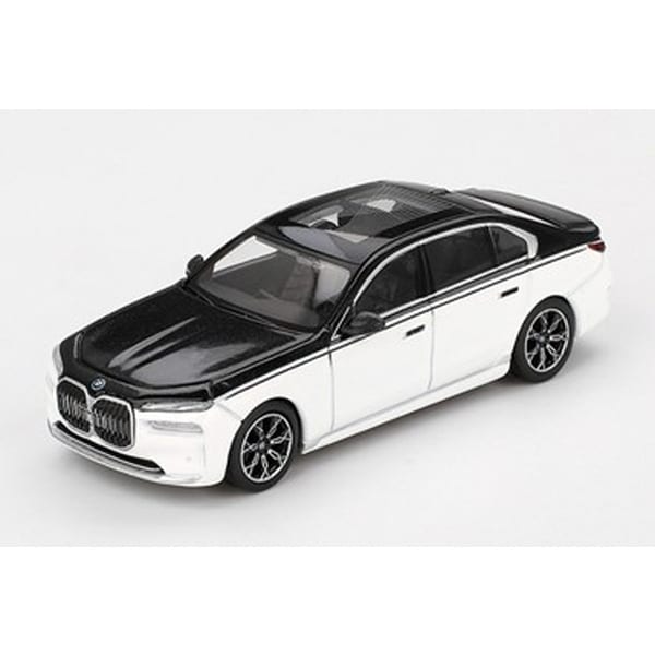 MGT00959-BL 1/64 BMW i7 xDrive60 アルピンホワイト/ブラックサファイア（左ハンドル） [ダイキャストミニカー]