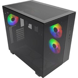 ピラーレス・キューブケース ATX PCケース ブラック KING 65 PRO （B）