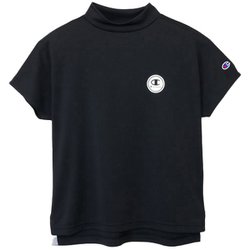 CP25SS CW-BG309 090 [ゴルフウェアレディース モックネックシャツ BK M S/S]