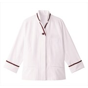 ET1342-13 [サンペックス 【女性用】長袖ショップコート ホワイト*ワイン 13]