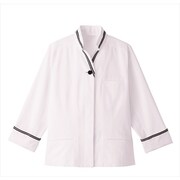 ET1343-15 [サンペックス 【女性用】長袖ショップコート ホワイト*ブラック 15]
